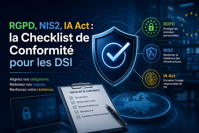 RGPD, NIS2, IA Act : la Checklist de Conformité 2026 pour les DSI